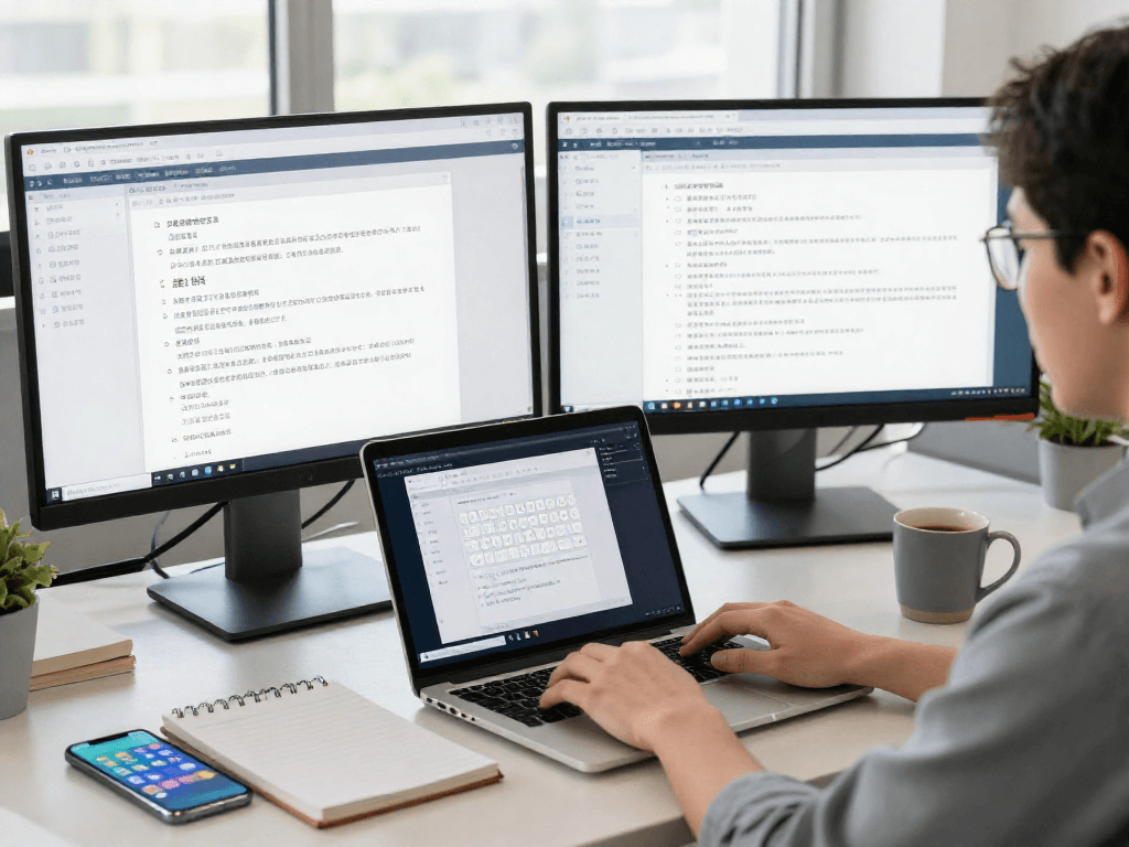 Using 搜狗 input method for efficient typing in a modern office