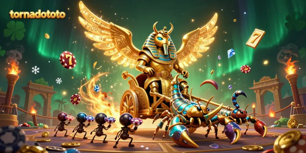 Engage in thrilling gaming action with tornadototo's vibrant gambling adventure, showcasing epic visuals.