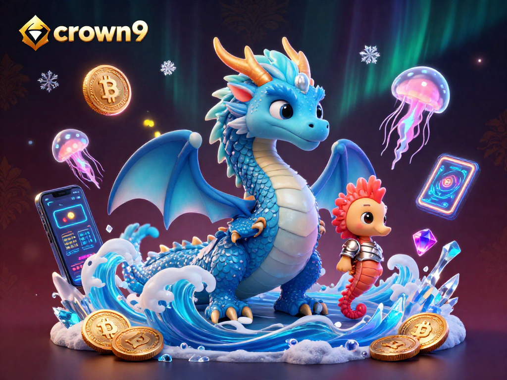 Engage in real money pokies with crown9 showcasing a vibrant underwater casino experience.