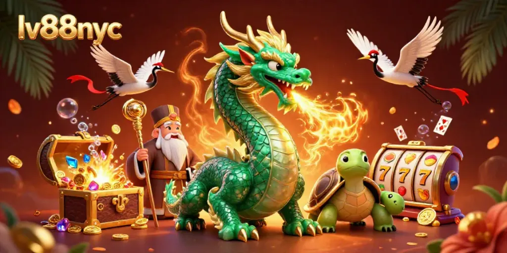 Experience thrilling jackpots and magical wins at lv88nyc with vibrant illustrations of unique characters.