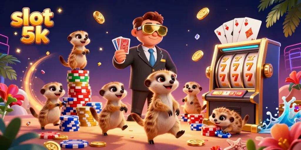 Experience the excitement of slot 5k with a vibrant meerkat casino scene filled with winning opportunities.