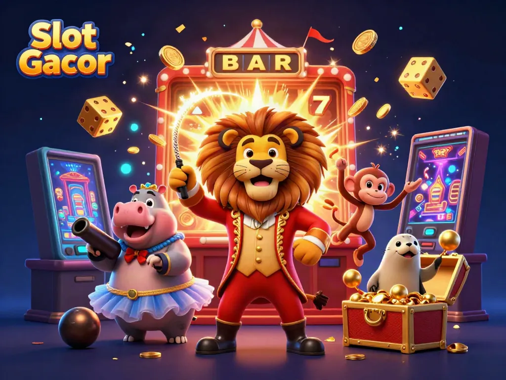 Experience the excitement of Slot Gacor with vibrant characters and dynamic casino elements.