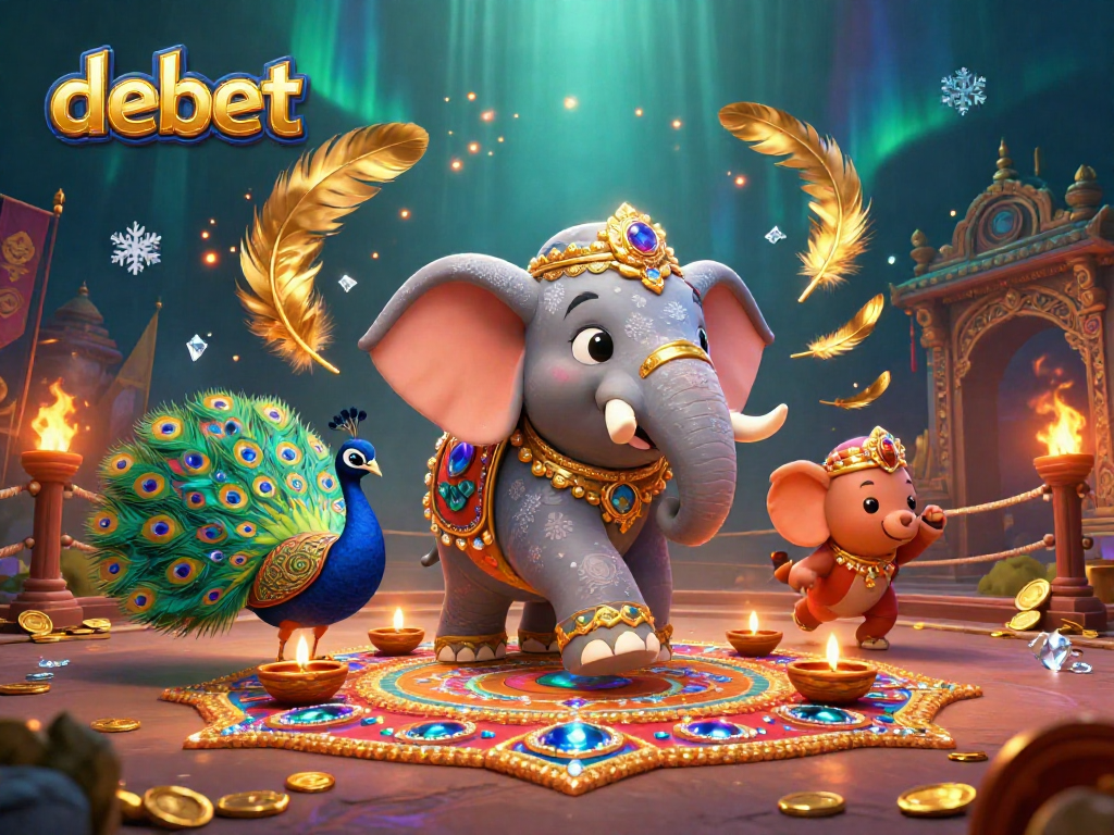 Bet on debet with vibrant casino-themed artwork, showcasing a whimsical scene of luck and excitement.