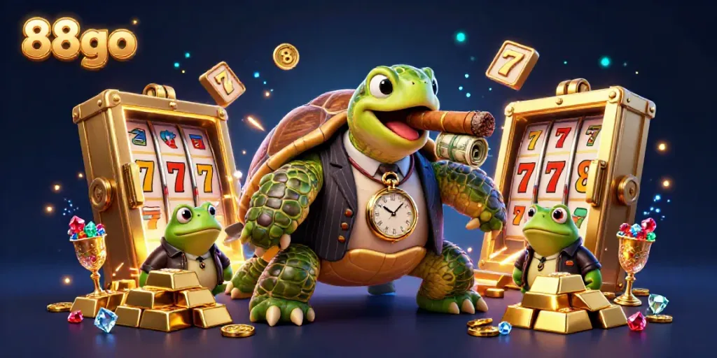 Engage in thrilling action at 88go casino with a vivid scene showcasing excitement and wealth.