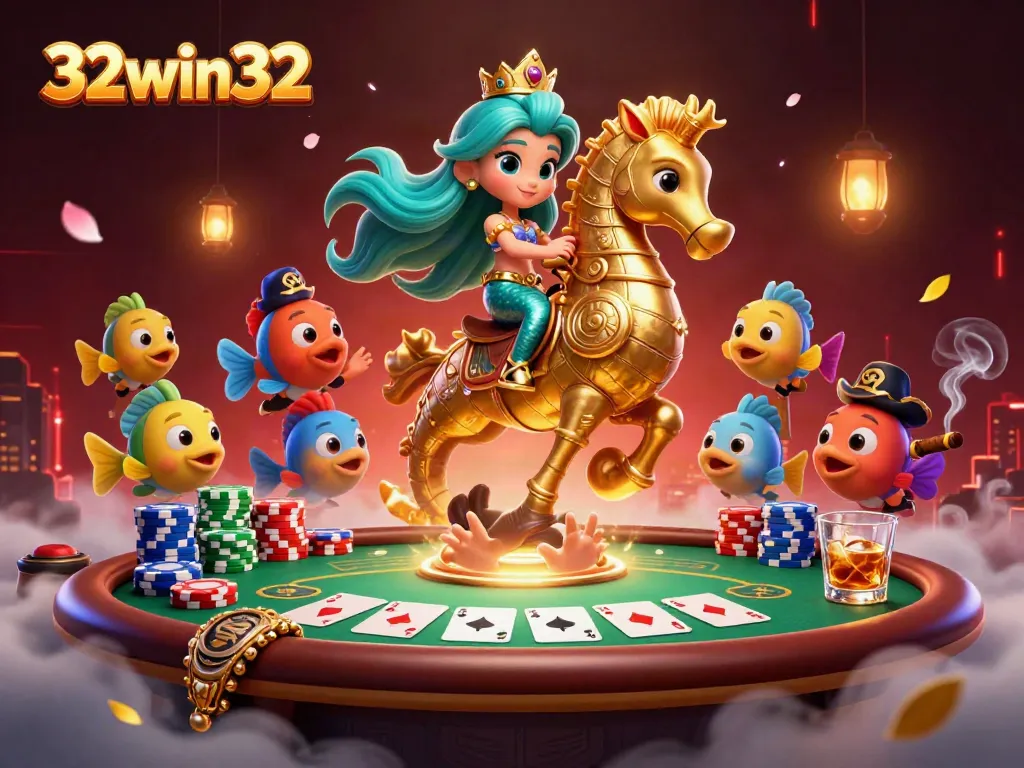 Engage with thrilling slots and poker at 32win32 while experiencing vibrant casino illustrations.