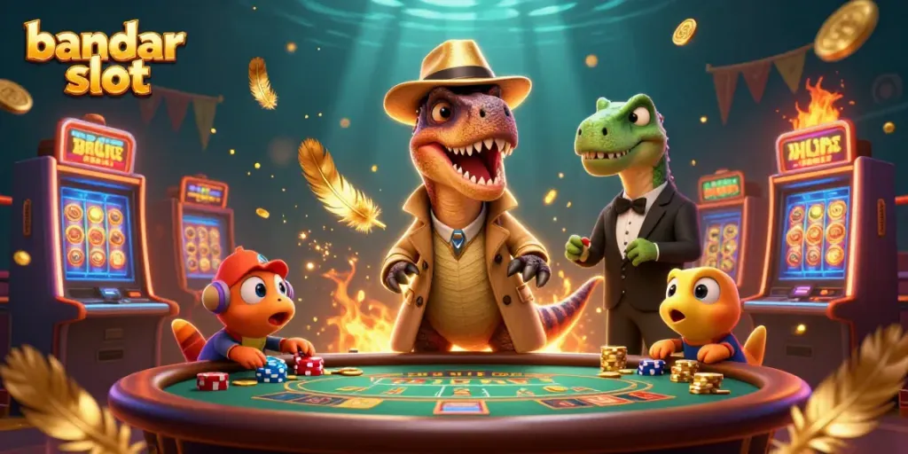 Bandar slot memberikan pengalaman seru dengan karakter kartun 3D di atas meja blackjack