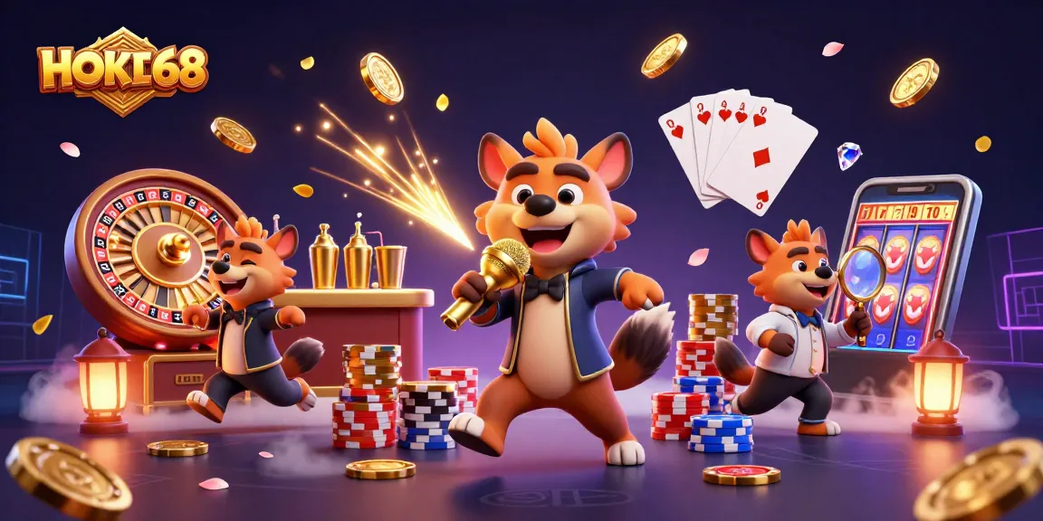 Experience HOKI368's vibrant casino adventure with hyenas in comedy and gaming.