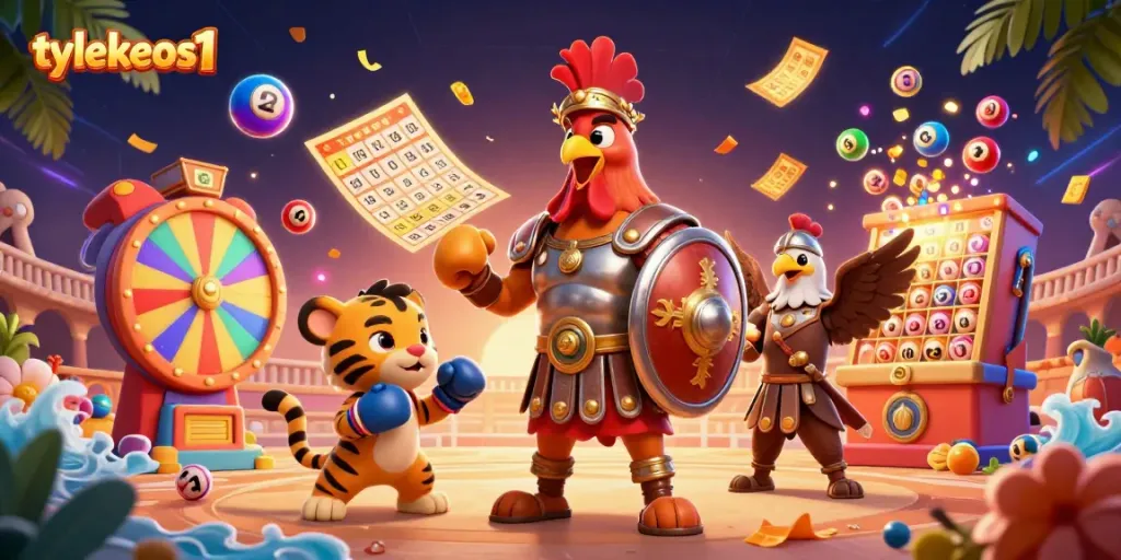 Join the excitement of gambling with tylekeos1 in this vibrant 3D carnival atmosphere.