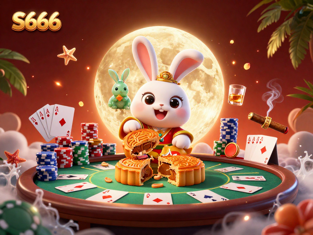 Experience big wins with S666 amid a vibrant casino scene full of poker chips and excitement.