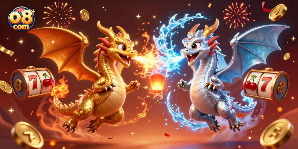 Experience thrilling jackpots and gameplay at O8 com with enchanting dragons and festive elements.