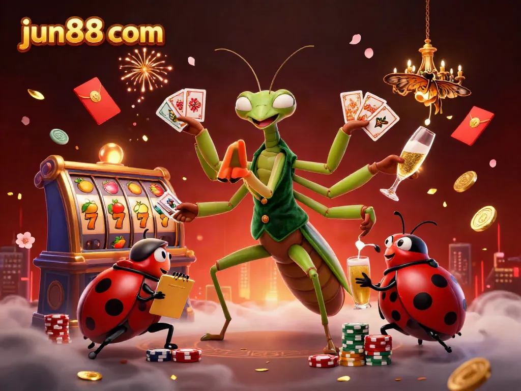Engage with thrilling games at jun88 com featuring vibrant casino elements and colorful characters.