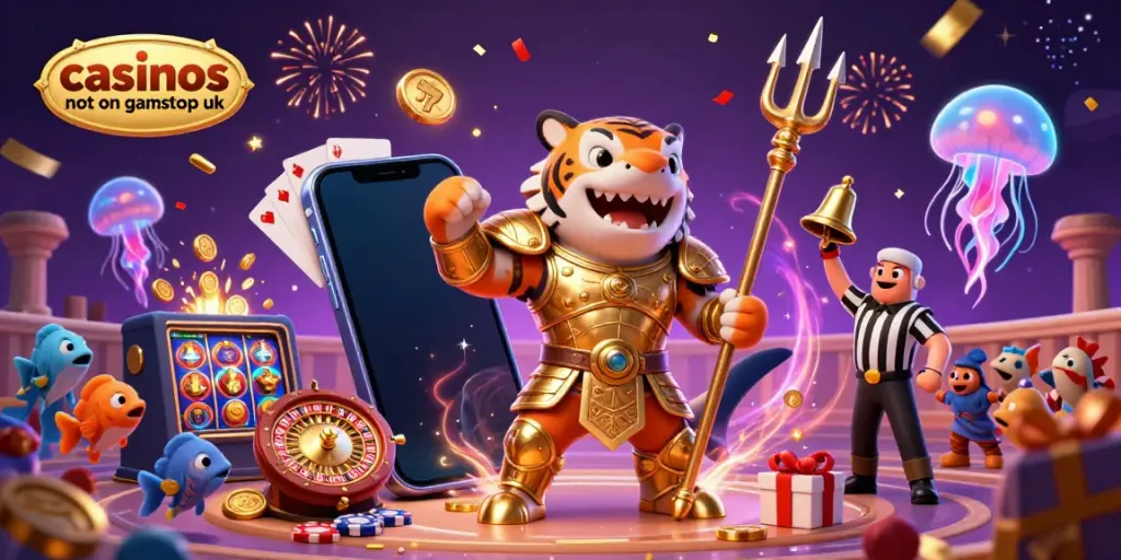 Engage with vibrant gameplay at casinos not on gamstop uk featuring an energetic underwater scene.