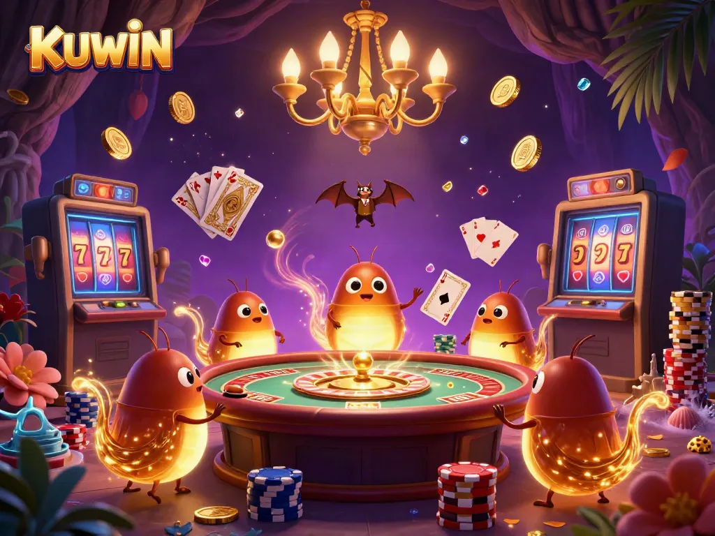 Light up your gaming night with KUWIN's vibrant casino scene featuring friends and fun!