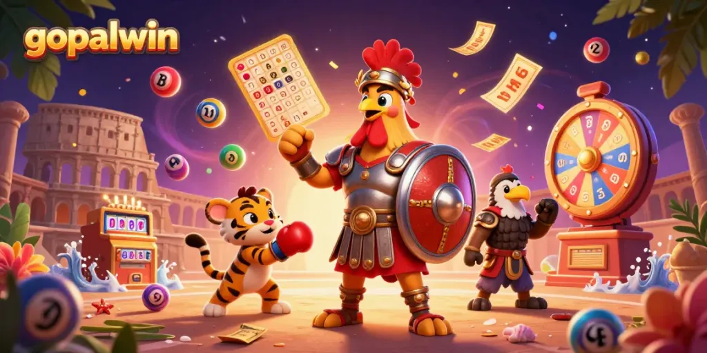 Engage with gopalwin's vibrant gaming scene featuring thrilling lottery action and stunning 3D characters.