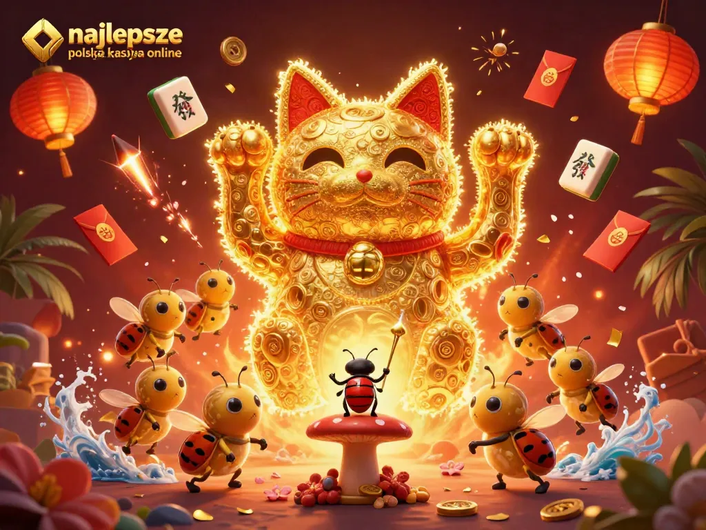Experience the excitement of najlepsze polskie kasyna online with this vibrant lucky cat illustration.