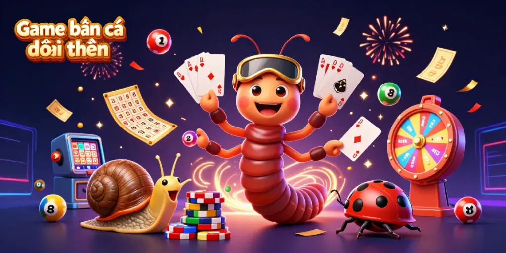 Experience the excitement of Game bắn cá đổi thưởng with lively underwater casino elements.