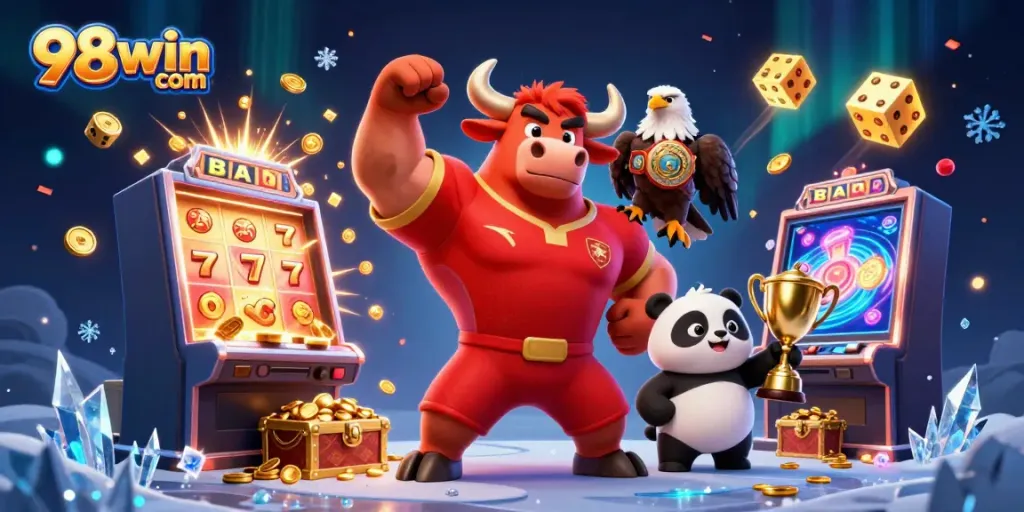 Experience winning opportunities at 98win com with dynamic casino gaming action and vibrant characters.