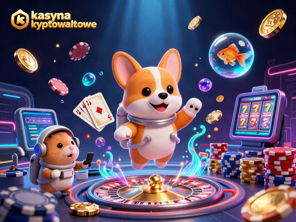 Experience exciting kasyna kryptowalutowe action in a vibrant 3D casino illustration featuring unique characters.