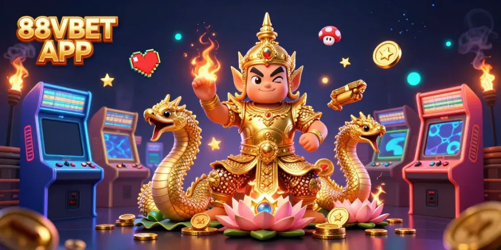 Experience the excitement of 88VBET APP with vibrant characters and immersive gaming scenes.