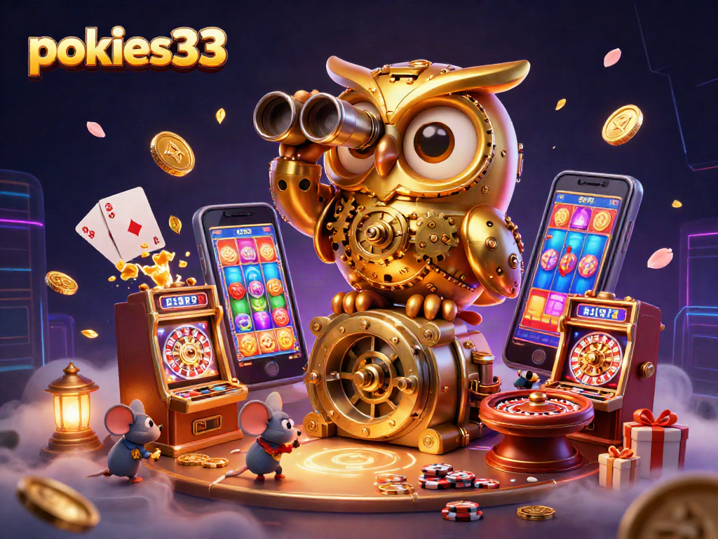 Enjoy the thrilling adventure of pokies33 with a vibrant 3D interpretation of a casino scene.