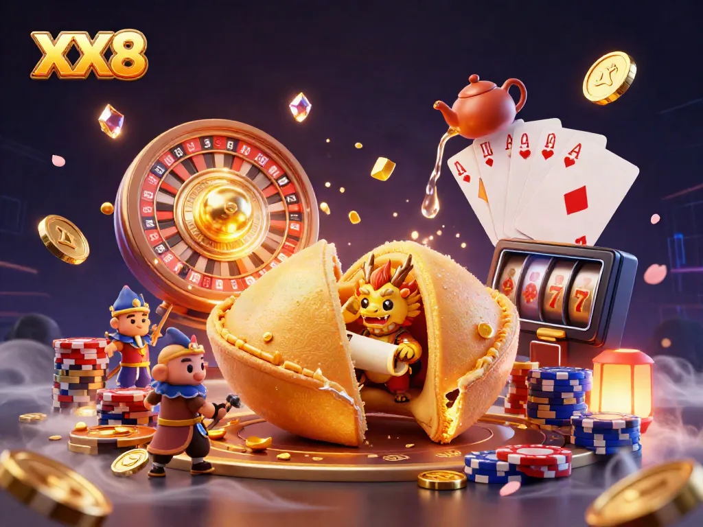 Experience thrilling gameplay in XX8's vibrant casino world filled with golden winnings.